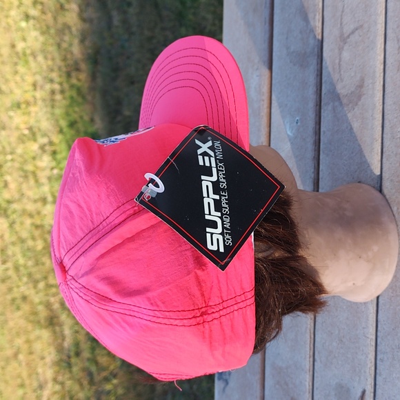 Vintage Scab's Place Embroidered Logo Snapback Hat Cap Neon Pink New - Picture 6 of 11